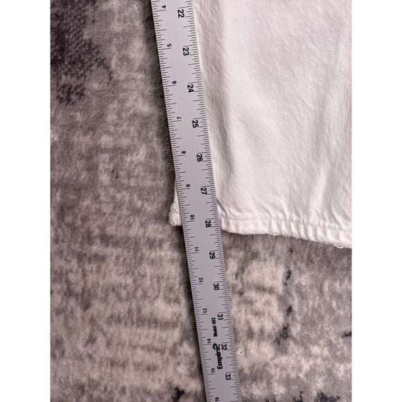 AGOLDE Jeans 28 Womens 90s Mid Rise Loose Fit White Distressed Denim - Picture 6 of 9